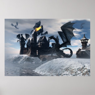 Poster De Blue Dragons Par Michelle Wilder