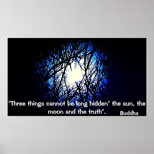 Poster de Bouddha citation sur la Vérité (Devant)