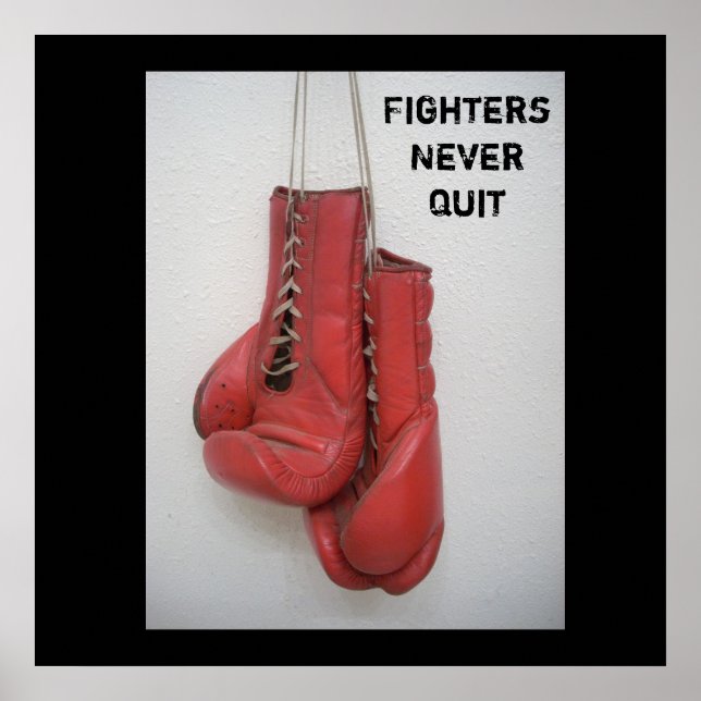 Poster de boxe des CombattantsNe Cessez Jamais (Devant)