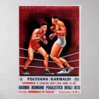 Poster de boxe italienne vintage