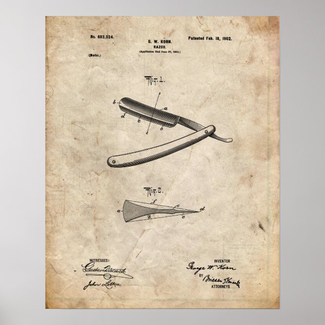 Poster de brevet de droit Razor (Devant)
