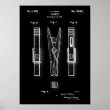 Poster de brevet de la broche de vêtements