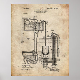 Poster de brevet de la Citerne Toilette