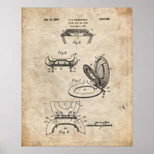 Poster de brevet de siège de toilette