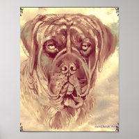 Poster de Brindle Mastiff par Carol Zeock