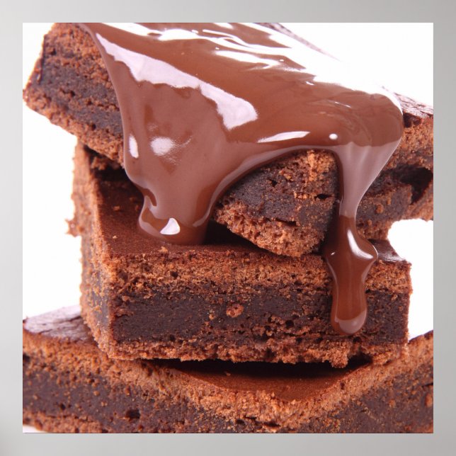 Poster de Brownie au chocolat Divinitement Décaden (Devant)