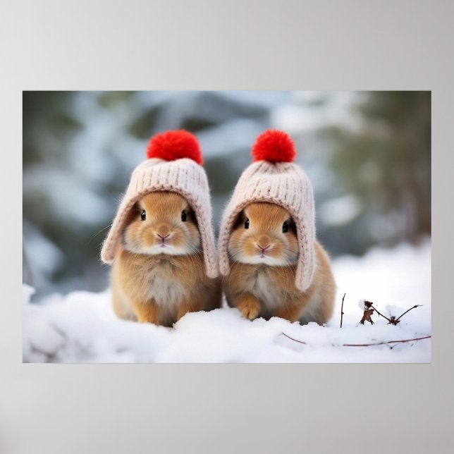 Poster de Bunnies Neige (Devant)