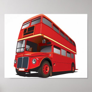 Poster de bus Red Double Decker