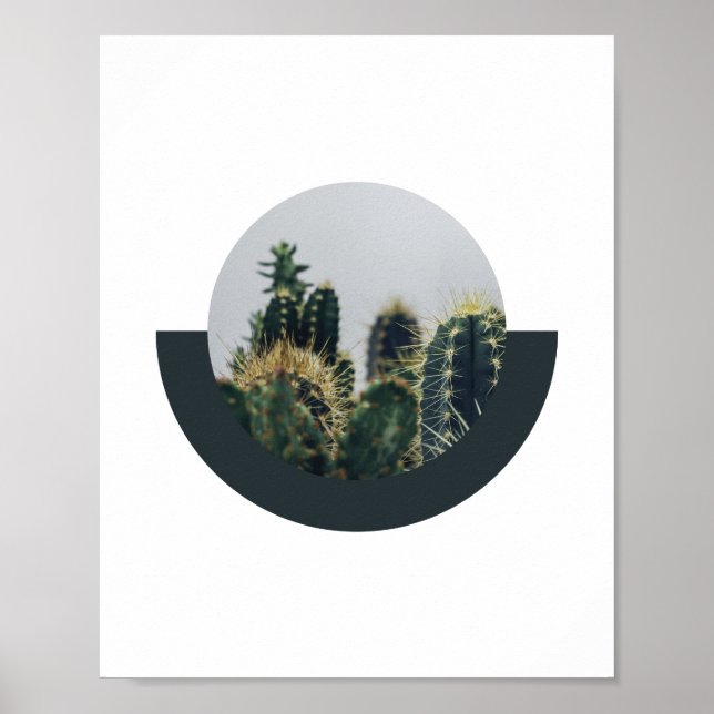 Poster de cactus Abstrait 2 | 8x10 (Devant)