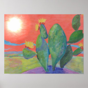 Poster de Cactus Sunset