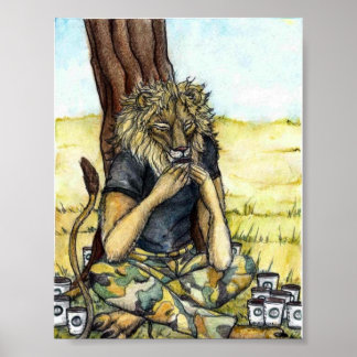 Poster de café Lion