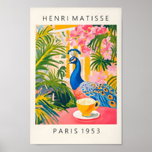 Poster De Café Peacock, Décor De Cuisine Rose