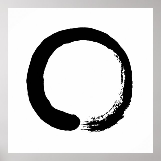 Poster de calligraphie zen Enso Circle (Devant)