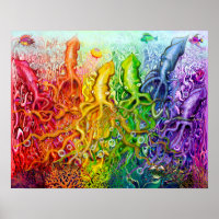 Poster de calmar arc-en-ciel