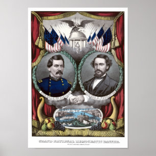 Poster de campagne McClellan et Pendleton