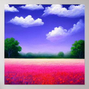 Poster de campagne rose