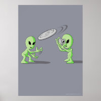 Poster de canulars Frisbee UFO Aliens