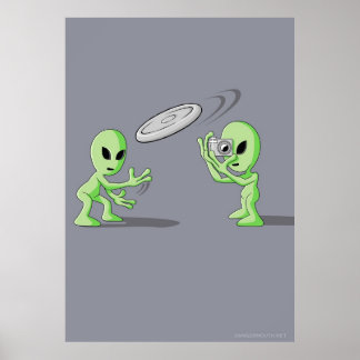 Poster de canulars Frisbee UFO Aliens