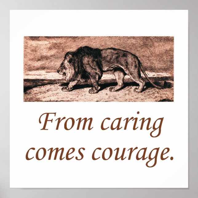 Poster De Caring vient le courage (Devant)