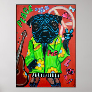 Poster de carlins Love Peace