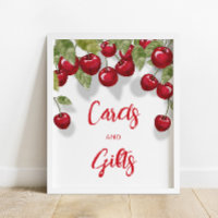Poster de cartes et cadeaux de cerise sucrée
