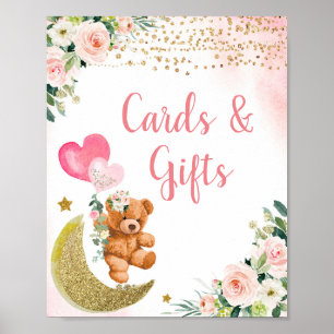 Poster de cartes et cadeaux en tissu rose de ballo
