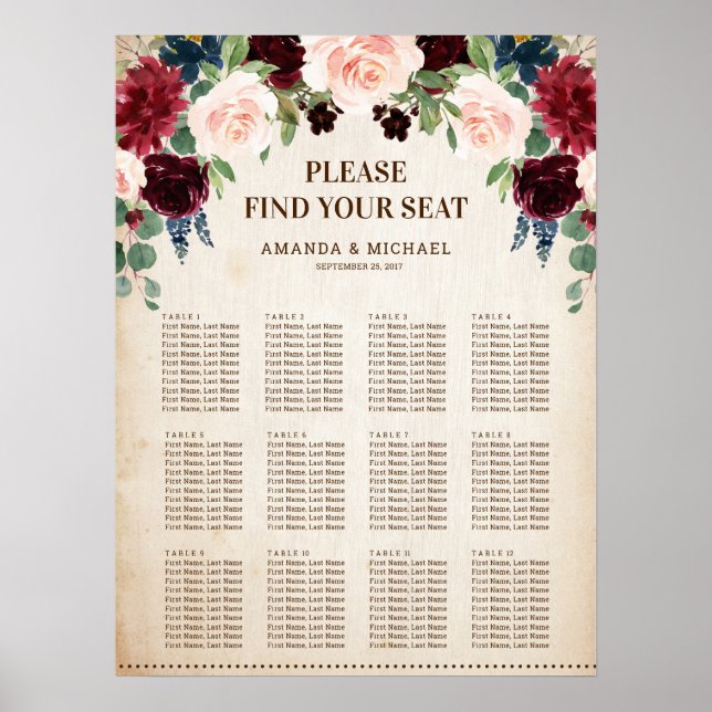 Poster de cartes et cadeaux Floral Russe de la mar (Devant)