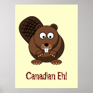 Poster de castor de dessin