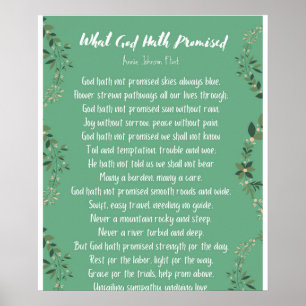 Poster de ce que Dieu a promis (vert clair)