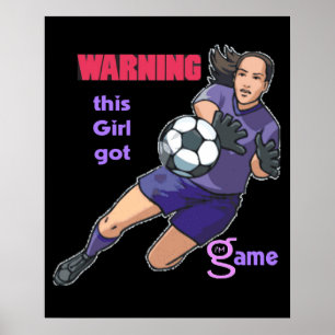 Poster de cette fille qui a reçu le jeu (football)