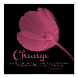 Poster de changement de forme Tulip rose