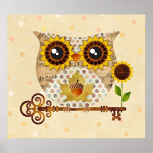 Poster de Chanson d'automne de Owl Art Imprimer