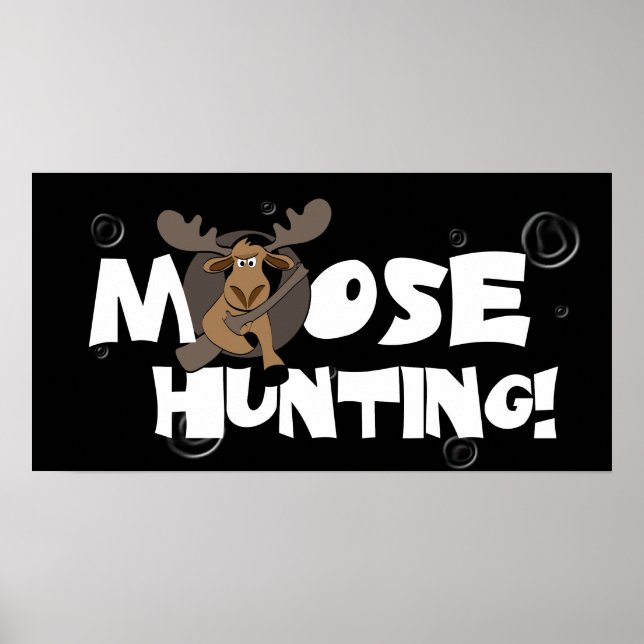 Poster de chasse à l'orignal (Devant)