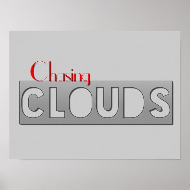 Poster de chasse aux nuages (Devant)