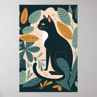 Poster de chat Abstrait Décor à la maison