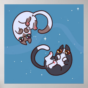 Poster de chat Cute Pop Art