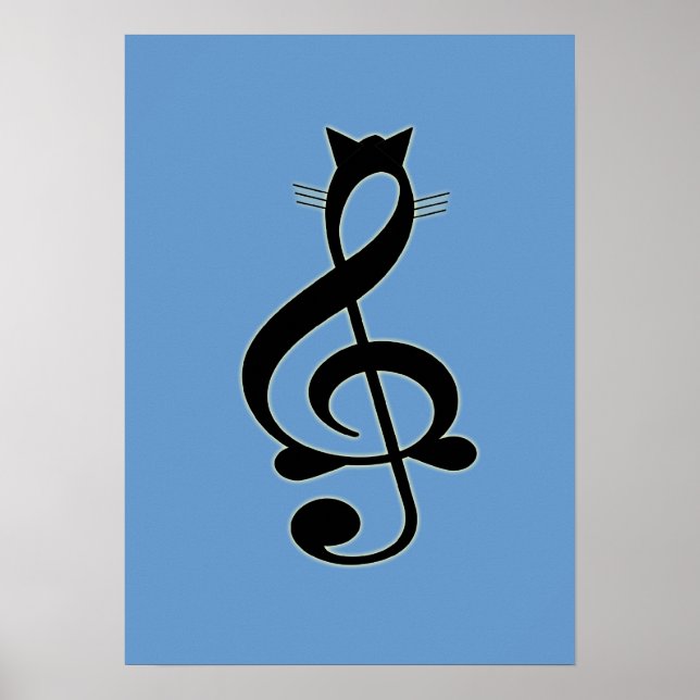 Poster de chat de jazz (Devant)