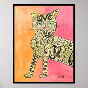 Poster de chat Inspiration Abstraite