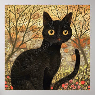Poster de chat noir