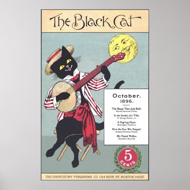Poster de chat noir (Devant)