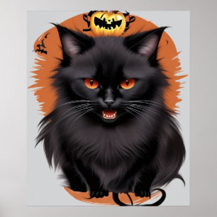 Poster de chat noir Evil Arrière - plan transparen