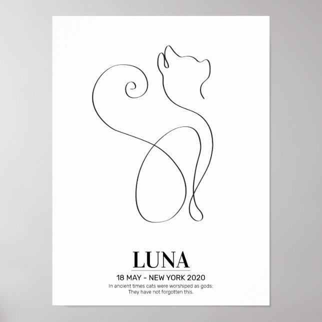 Poster de chat personnalisé (Devant)