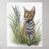 Poster de chat pour animaux de compagnie du Bengal