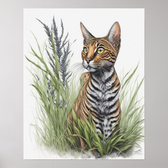 Poster de chat pour animaux de compagnie du Bengal (Devant)
