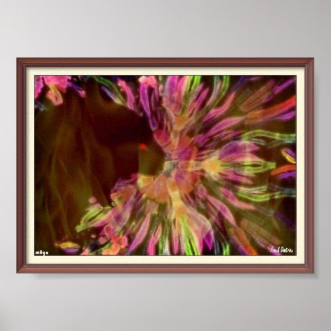 Poster de chat Trippy noir (Devant)