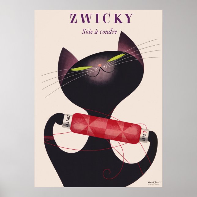 Poster de chat Zwicky par Donald Brun (Devant)
