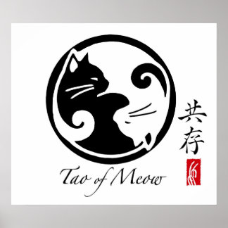 Poster de chats Yin Yang