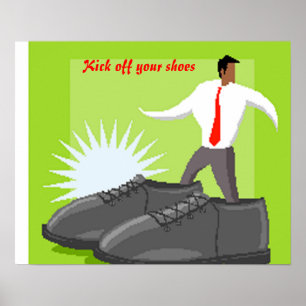 Poster de chaussure lancez vos chaussures