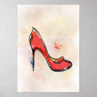 Poster de chaussures en glamour de mode