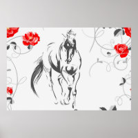 Poster de cheval baroque
